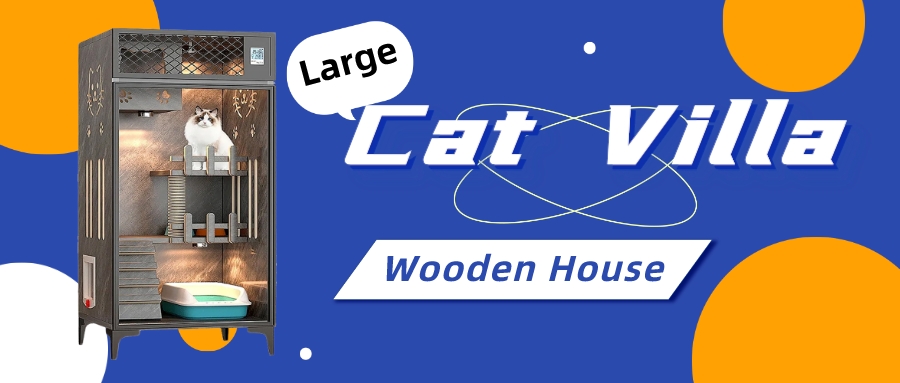 Wooden Large Cat Villa O-CHH-A01